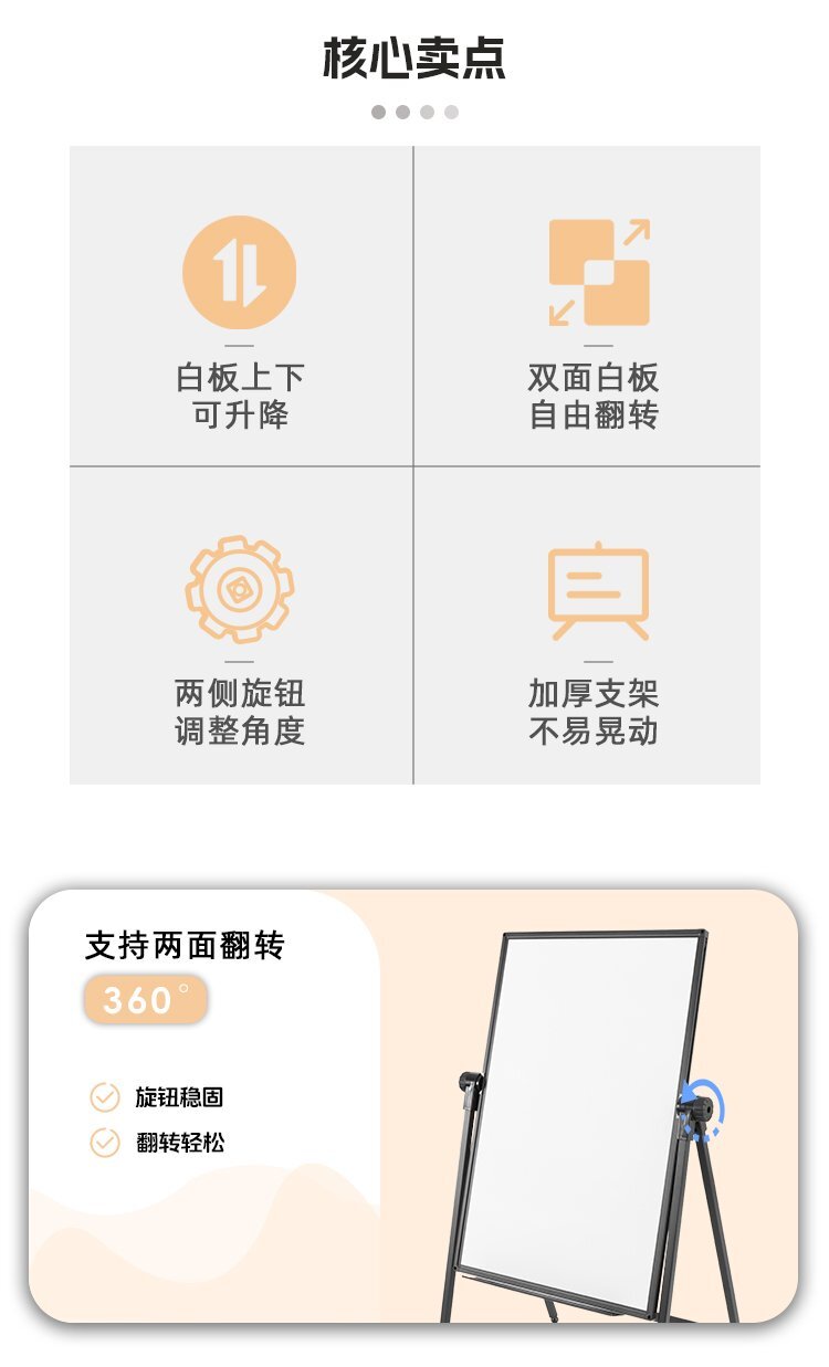 M98辦公教學A型可折疊磁吸雙面落地支架白板產(chǎn)品賣點