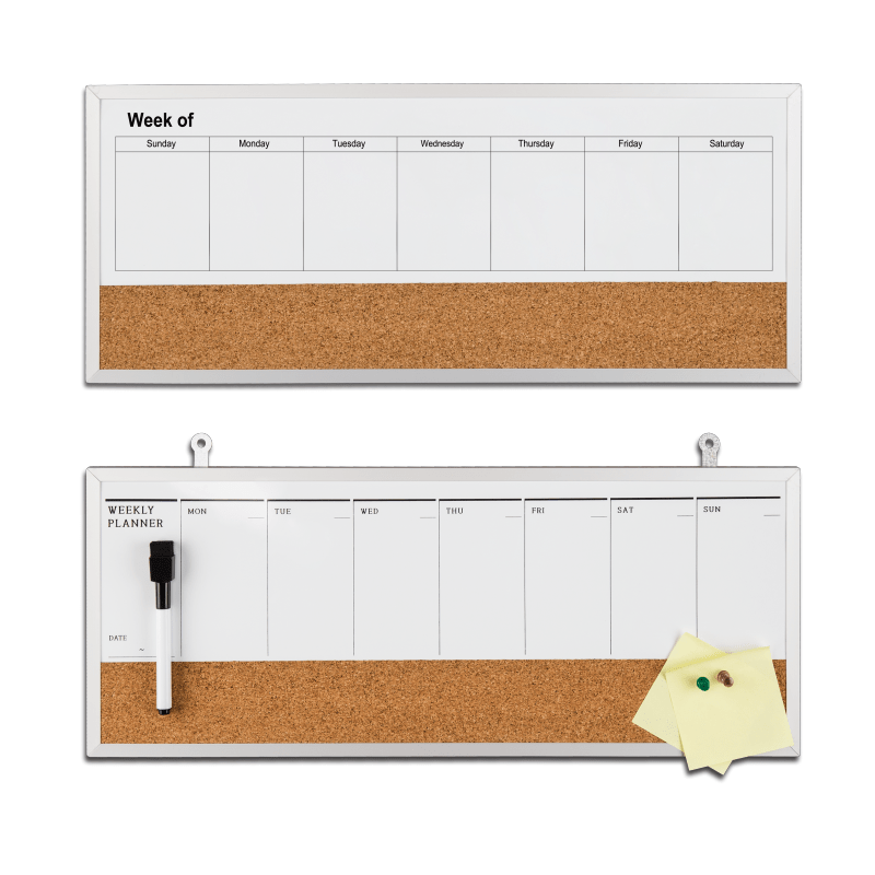 跨境熱銷款軟木周歷結(jié)合板 鋁合金外框單面軟木公告板